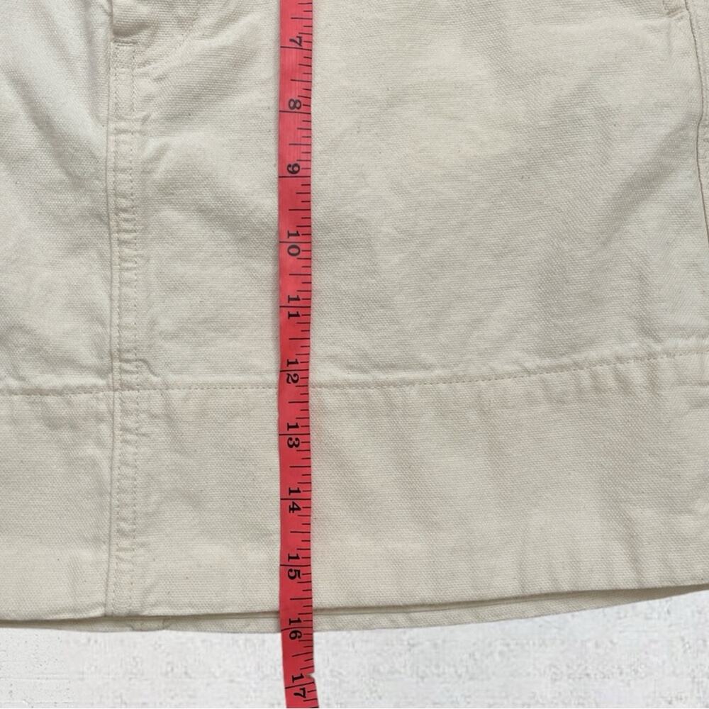 Everlane Canvas Stamp Mini Skirt Ecru Size 6 Minimalist Capsule Wardrobe - Picture 10 of 10